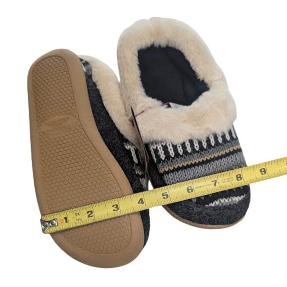 NWT Dearfoam Dluxe Memory Foam Women's in slippers with Shearling detail* Sz 7-8 - Picture 9 of 9